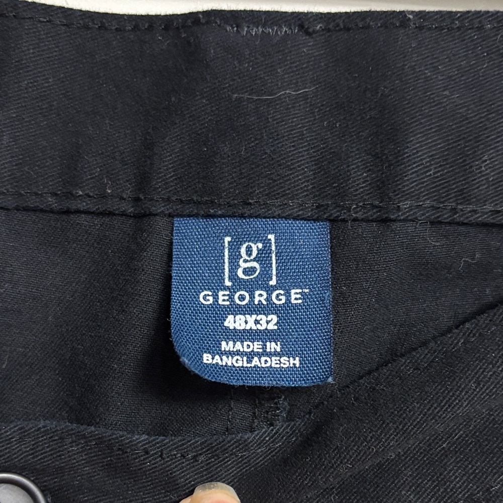 George Men's Elegant Black Dress Pants - Picture 2 of 5